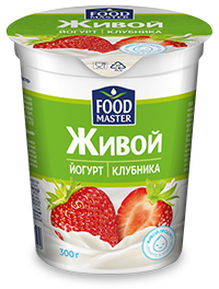 ЙОГУРТ "FOODMASTER" КЛУБНИКА 1,5% 300ГР