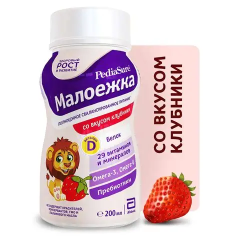 МОЛОЕЖКА СО ВКУСОМ КЛУБНИКА 200МЛ
