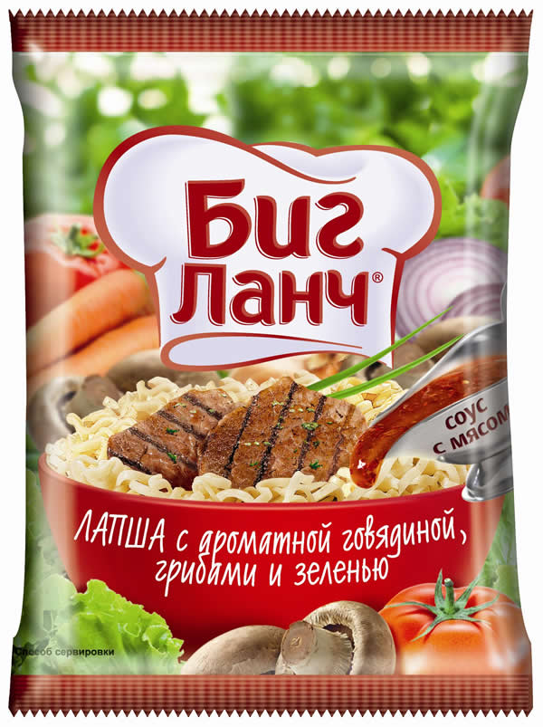 ЛАПША Б/П "БИГ ЛАНЧ" 75ГР ГОВЯДИНА В ОСТРОМ СОУСЕ