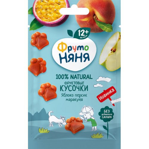 ФРУКТОВЫЕ КУСОЧКИ ИЗ ЯБЛОКО ПЕРСИК МАРАКУЙЯ 15 гр