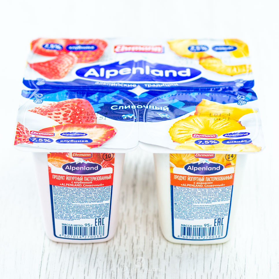 ЙОГУРТ АЛЬПЕНГУРТ 7,5% КЛУБ/АНАНАС  95ГР