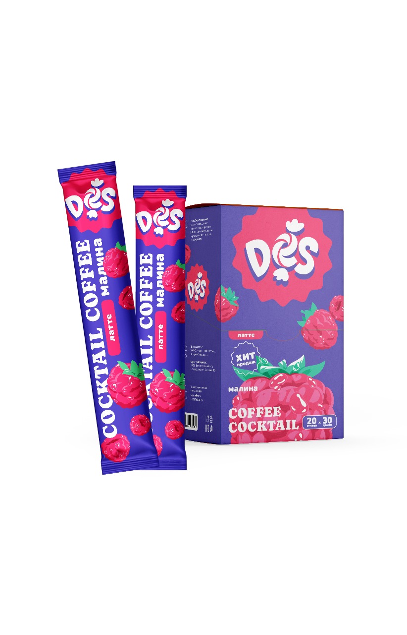 КОФЕ "DES" ЛАТТЕ МАЛИНА 30ГР