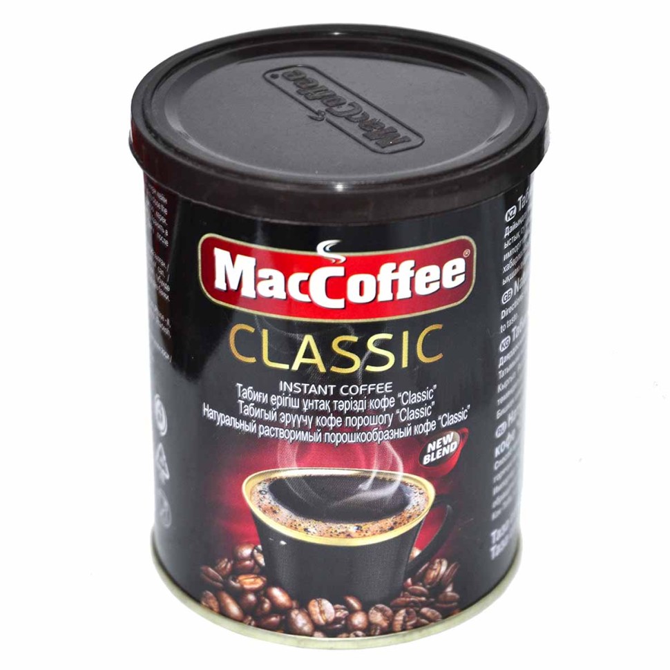КОФЕ MACCOFFEE CLASSIC 100ГР.РАСТ Ж/Б