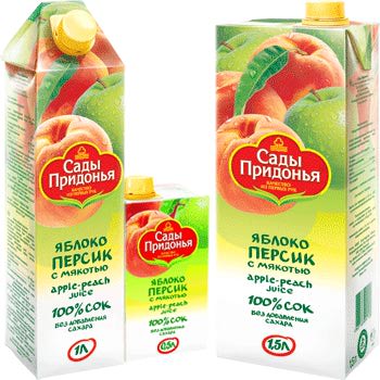 СОК САДЫ ПРИДОНЬЯ ЯБЛОКО-ПЕРСИК С МЯКОТЬЮ 2Л