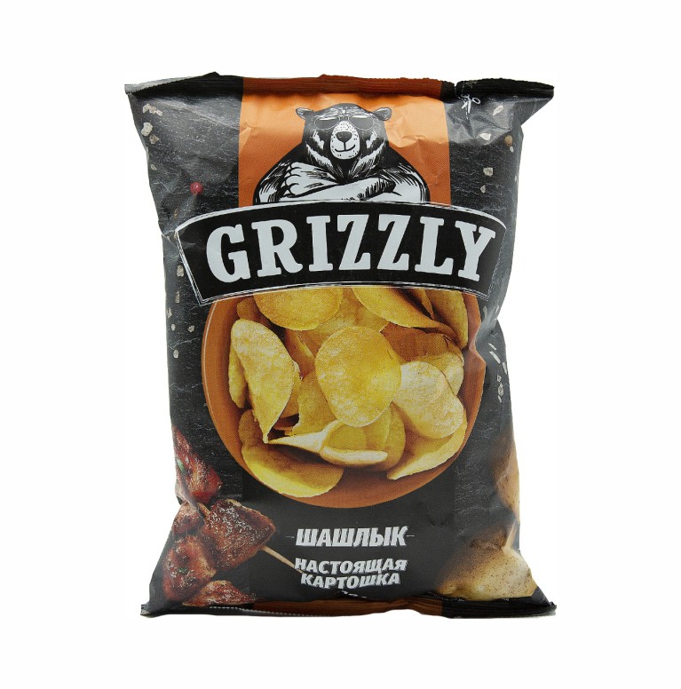 ЧИПСЫ GRIZZLY ШАШЛЫК 100ГР