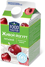 ЙОГУР СО ВКУСОМ ВИШНИ "FOODMASTER" 0,45 л