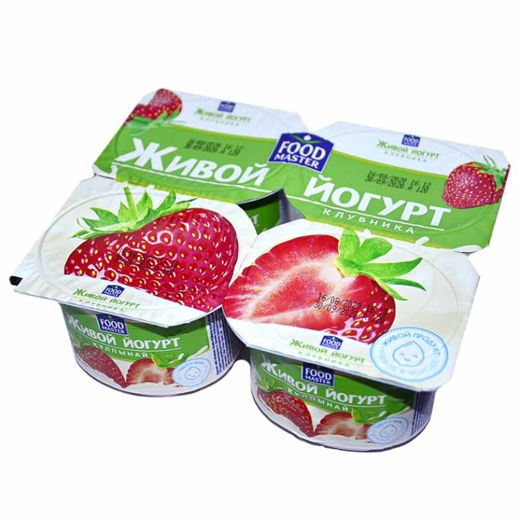ЙОГУРТ "FOODMASTER" КЛУБНИКА 1,5% 110 гр