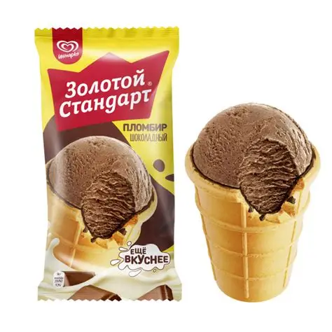 МОРОЖЕНОЕ "ЗОЛОТОЙ СТАНДАРТ" ШОКОЛАДНЫЙ 86ГР