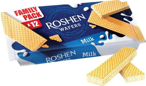 ВАФЛИ ROSHEN WAFERS МОЛОКО 216ГР