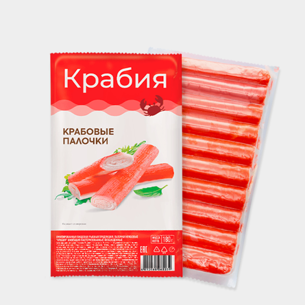 КРАБОВЫЕ ПАЛОЧКИ КРАБИЯ 200ГР