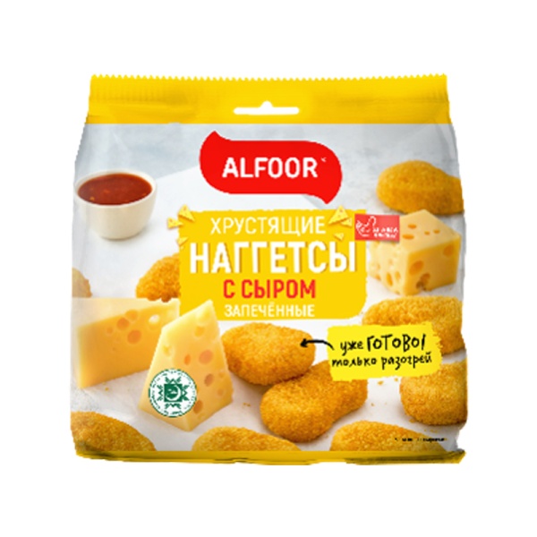 НАГГЕТСЫ ХРУСТЯЩИЕ С СЫРОМ ALFOOR 290ГР