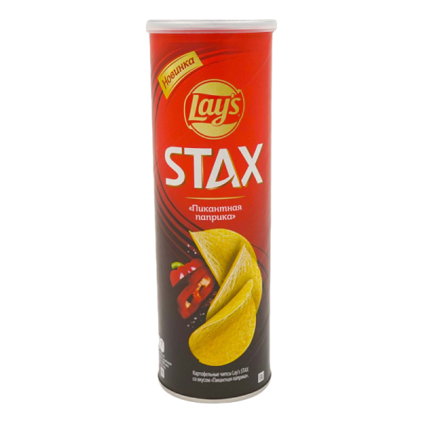 ЧИПСЫ LAYS STAX ПИКАНТНАЯ ПАПРИКА 140ГР