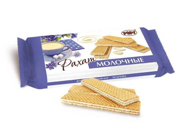 ВАФЛИ РАХАТ МОЛОЧНЫЕ 400ГР