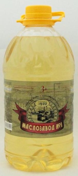 МАСЛО ПОДСОЛНЕЧНОЕ МАСЛОЗАВОД №1 3Л