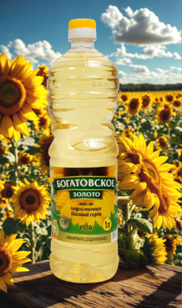 МАСЛО ПОДСОЛНЕЧНОЕ В/С БОГАТОВСКОЕ ЗОЛОТО 1Л