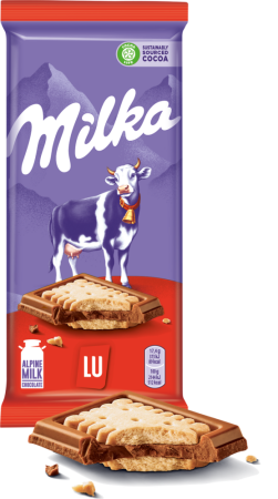 МОЛОЧНЫЙ ШОКОЛАД MILKA С ПЕЧЕНЬЕМ 87ГР