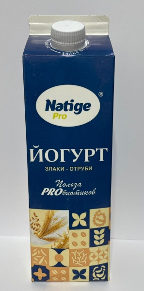 ЙОГУРТ "NATIGE" ЗЛАКИ-ОТРУБИ 1,5% 900ГР