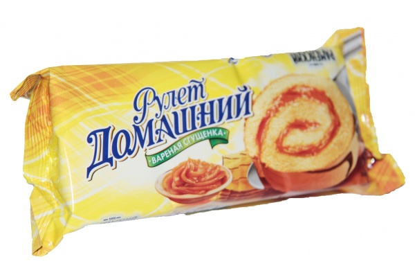 РУЛЕТ ДОМАШНИЙ ВАРЕНАЯ СГУЩЕНКА 150ГР