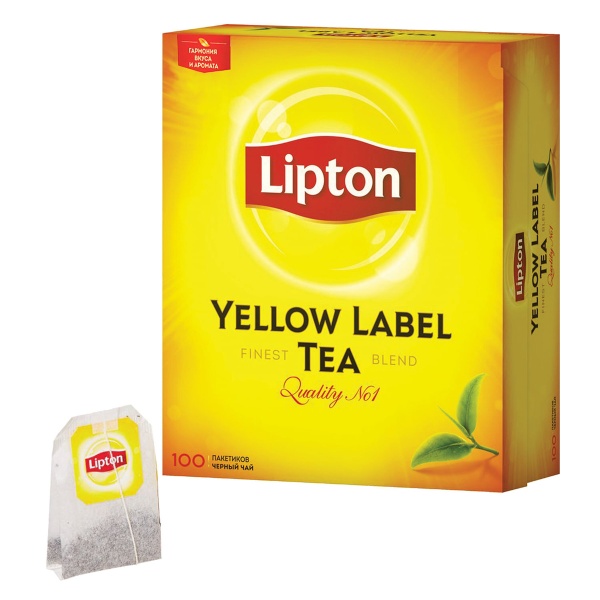 ЧАЙ ЧЕРНЫЙ  LIPTON 100ПАКЕТ