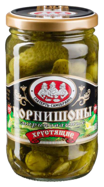 КОРНИШОНЫ МАРИНОВАННЫЕ "СКАТЕРТЬ-САМОБРАНКА" 370МЛ