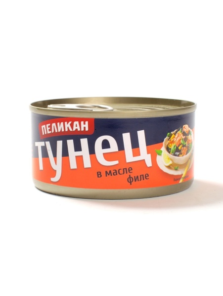 ТУНЕЦ СКПИДЖЕК В МАСЛЕ ФИЛЕ ПЕЛИКАН 185ГР