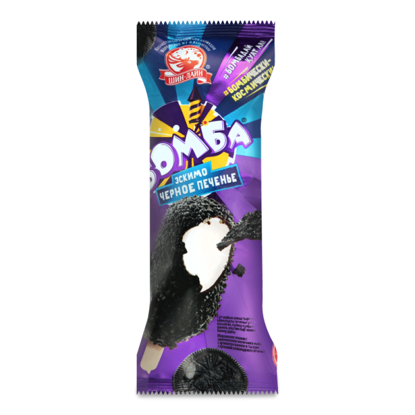 МОРОЖЕНОЕ "БОМБА" ЭСКИМО ШОКОЛАДНОЕ ПЕЧЕНЬЕ 90ГР