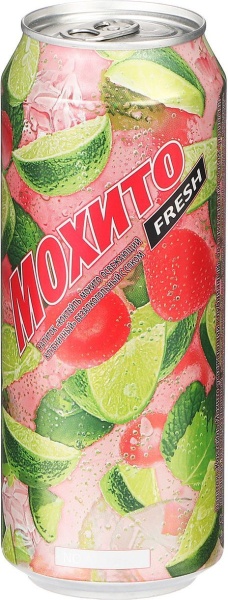 ЭНЕРГЕТИЧЕСКИЙ НАПИТОК MOJITO КЛУБНИЧНЫЙ 0,5Л