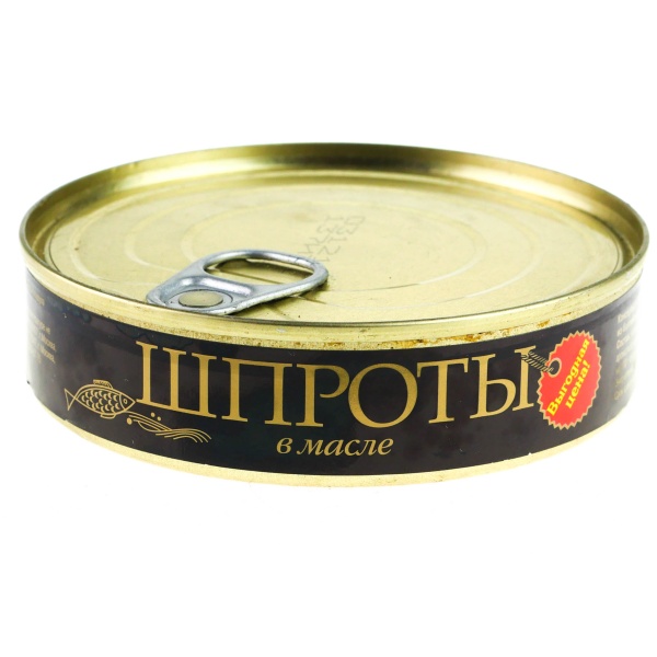 ШПРОТЫ В МАСЛЕ КЛЮЧ "ШТУРВАЛ" 160ГР