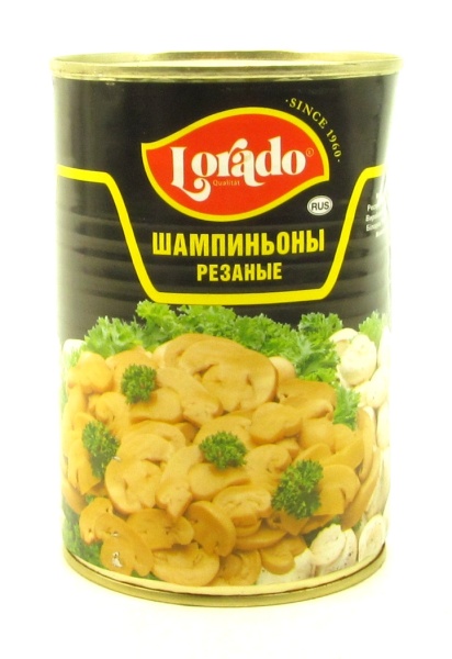 ГРИБЫ LORADO РЕЗАННЫЕ 314МЛ Ж/Б