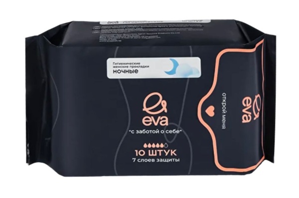 ПРОКЛАДКИ "EVA" НОЧНЫЕ 10ШТ
