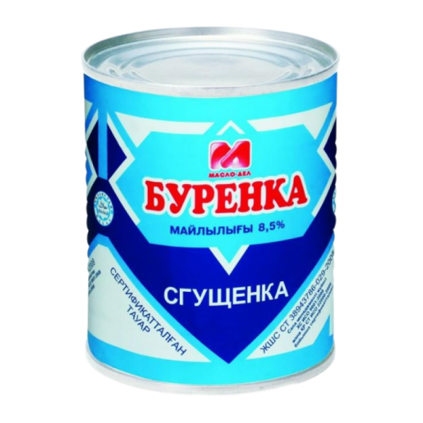 МОЛОКО СГУЩ "БУРЕНКА" ЦЕЛЬНОЕ С САХАРОМ 380ГР