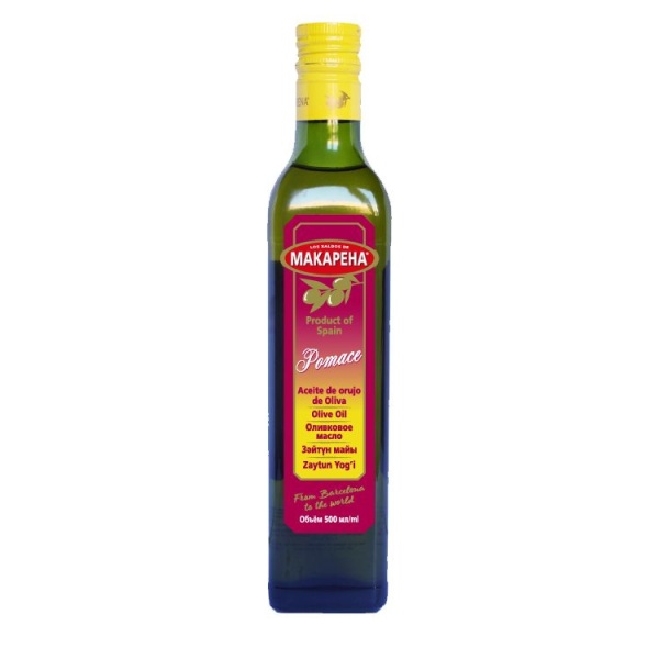 МАСЛО ОЛИВКОВОЕ "MAKARENA POMACE" ОЛИВКОВОЕ НАТУРАЛЬНОЕ 0,5Л
