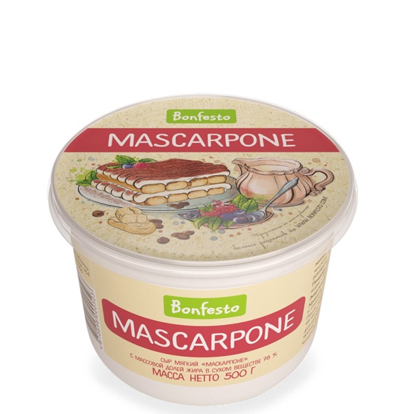 СЫР МЯГКИЙ MASCARPONE 500ГР
