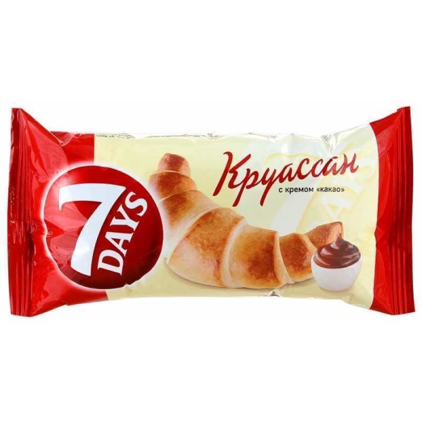 КРУАССАНЫ "7 DAYS" 65ГР МИНИ СО ВКУСОМ КАКАО