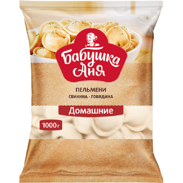 ПЕЛЬМЕНИ ДОМАШНИЕ СВИНИНА-ГОВЯДИНА "БАБУШКА АНЯ" 1000ГР