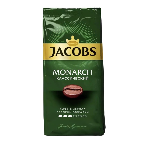 КОФЕ "JACOBS MONARCH" 230ГР В ЗЕРНАХ