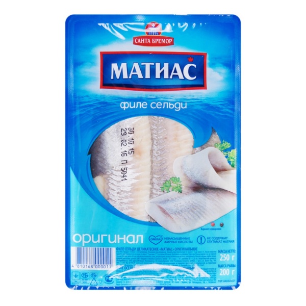 СЕЛЬДЬ МАТИАС ФИЛЕ 250ГР.