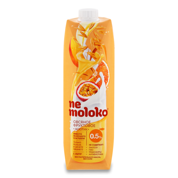 МОЛОЧНЫЙ НАПИТОК "NEMOLOKO" ОВСЯНЫЙ ФРУКТОВЫЙ ЭКЗОТИК 1 л