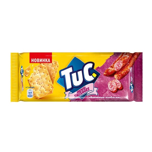 КРЕКЕР ТУК КОПЧЁНЫЕ КОЛБАСКИ 100ГР