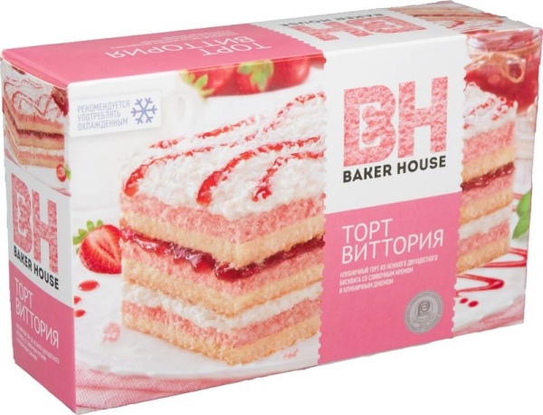 B/H BAKER HOUSE ТОРТ КЛУБНИЧНЫЙ 350ГР