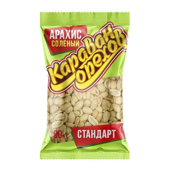 АРАХИС СОЛЕНЫЙ "КАРАВАН ОРЕХОВ" СТАНДАРТ 90ГР