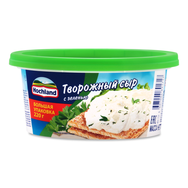 СЫР ТВОРОЖНЫЙ С ЗЕЛЕНЬЮ 220ГР