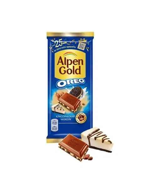 ШОКОЛАД ALPEN GOLD ОРЕО КЛАССИЧЕСКИЙ ЧИЗКЕЙК 85 ГР