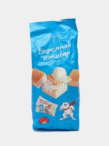 ВАФЕЛЬНЫЙ ПЛОМБИР ТЕМНЫЙ ЛИСТ БЕЛЫЙ КРЕМ 400ГР