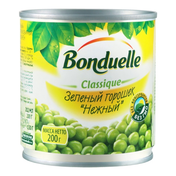 ГОРОШЕК ЗЕЛЕНЫЙ "BONDUELLE" 200ГР