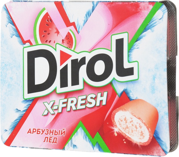 ЖЕВ РЕЗИНКА DIROL X-FRESH АРБУЗНЫЙ ЛЕД 16 ГР