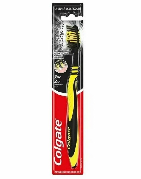 ЗУБ ЩЕТКА COLGATE ЗИГ-ЗАК ДЕРЕВЕНЫЙ УГОЛЬ