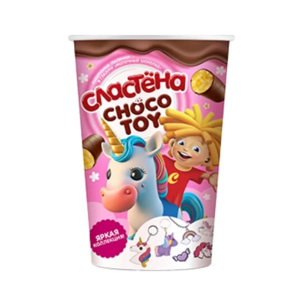 КУКУРУЗНЫЕ ПАЛОЧКИ СЛАСТЕНА CHOCO TOY МОЛ. ШОК. ЯРКАЯ КОЛЛЕКЦИЯ 100ГР