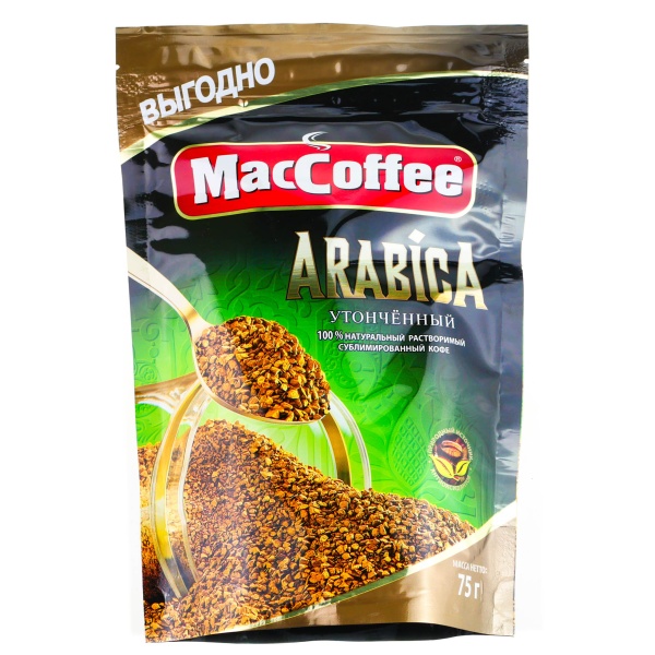 КОФЕ MACCOFFEE ARABICA POUCH 75ГР