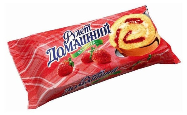 РУЛЕТ ДОМАШНИЙ КЛУБНИКА 150ГР